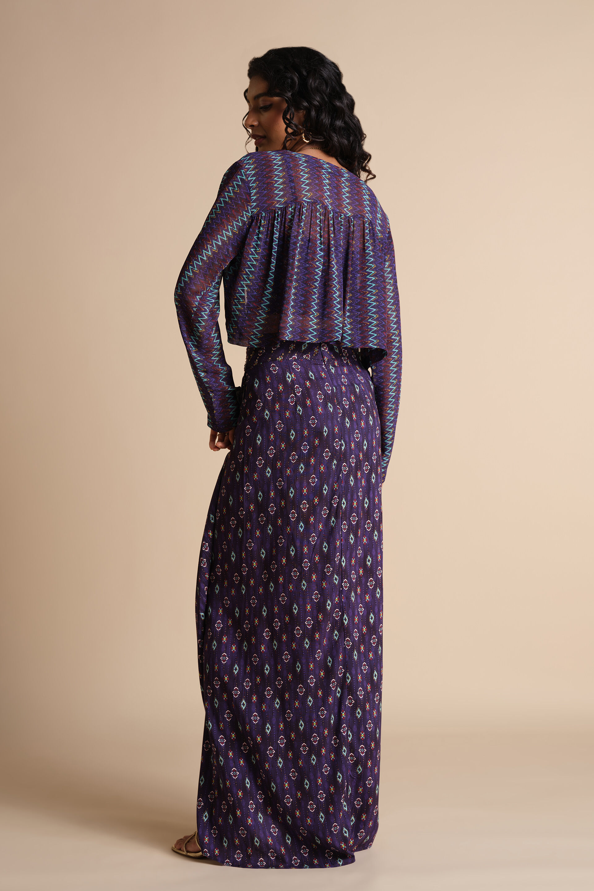 Shaam Shaandaar Skirt Set, Purple, image 7